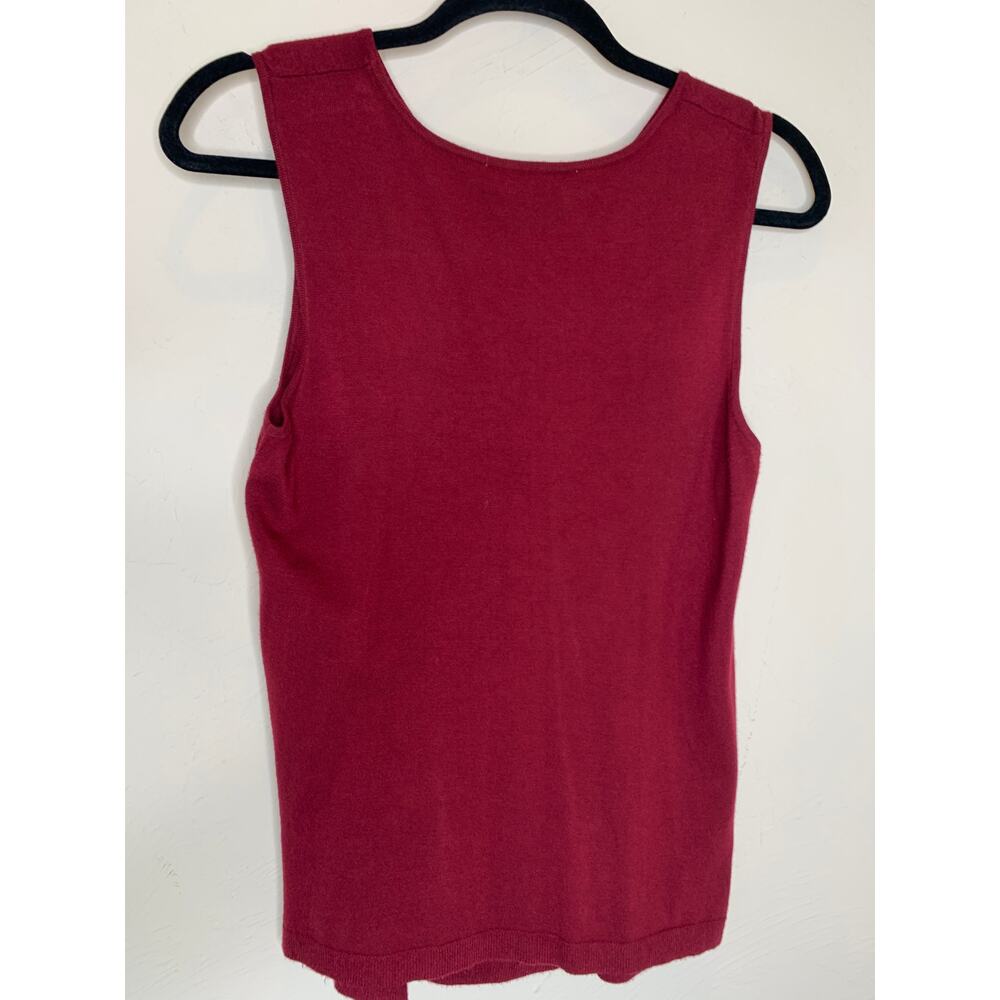 Loft Sweater Shell Ruffle Front Size Medium Petit… - image 7